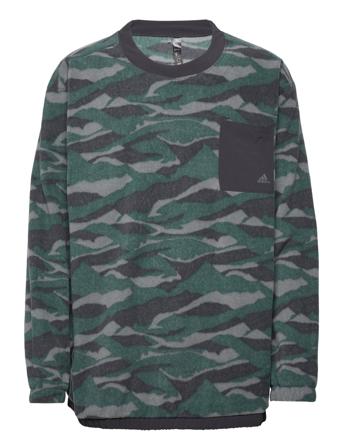 Txt Print Crew Sweat-shirt Tröja Multi/mönstrad Adidas Golf