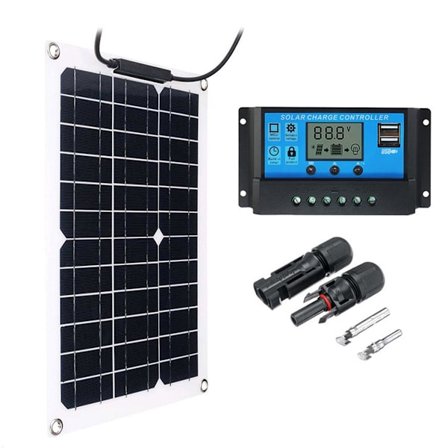 200 watin 200W aurinkopaneelisarja LCD-aurinkosäätimellä 12V asuntovaunu vene off grid_ Ljsm,
