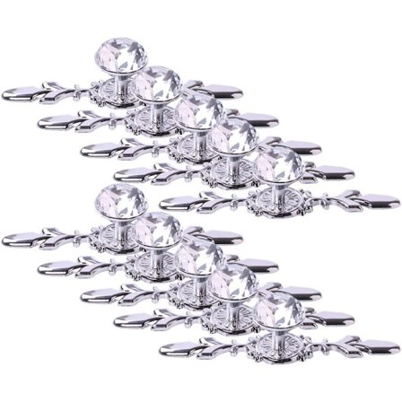 10 stk Krystal Skuffegreb Træk Håndtag, 6,7" Diamant Skab Pu