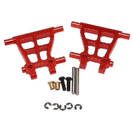 Nytt 1 par Rc aluminiumlegering bakre fållarm kompatibel med Tamiya 1/10 Skala Tt02 Röd