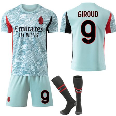Gos- 2526 Jersey Urheilupaita Lasten AC Milan Vieraspelipaita 9 GIROUD 9 GIROUD #28