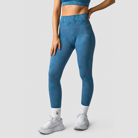 ICANIWILL Camo Seamless Tights, Light Teal