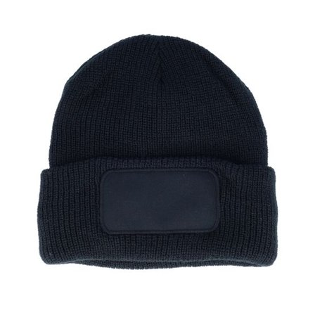 Beechfield - Svart cuff Beanie - Black Thinsulate Patch Cuff @ Hatstore