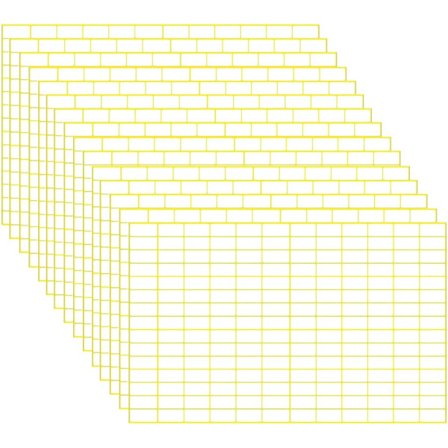 Paket med 5, 2940 klistermärken per paket (9*13mm) Små avtagbara vita klistermärken och klistermärken för flaskor, blädderblock, burkar, skolor, 