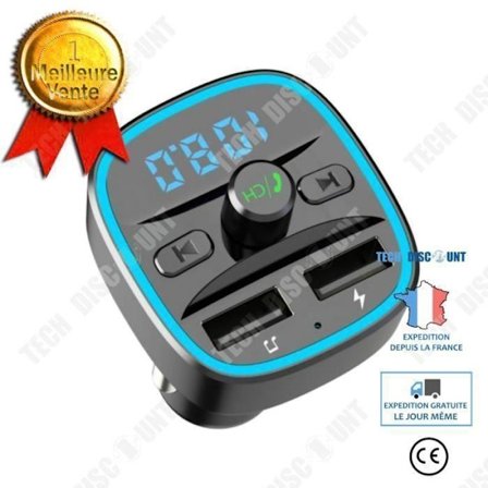 FM Bluetooth-sändare - TD - Radioadapter - Laddare - Handsfree - Svart