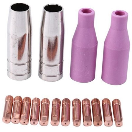 16 kpl AK15 Mig-hitsauskorkki kosketuskärki 1,2 mm MB15 keraamiset lisävarusteet Mig-suuttimet