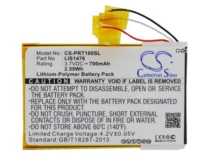 Batteri for e-bok, e-leser for Sony PRS-T1, PRS-T2, PRS-T3 etc.