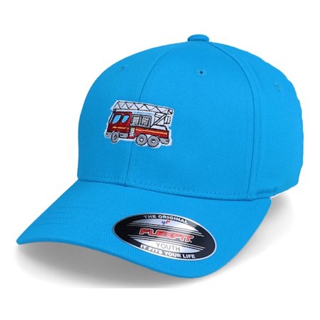 Kiddo Cap - Blau flexfit Cap - Kids Fire Truck Sky Blue Flexfit @ Hatstore