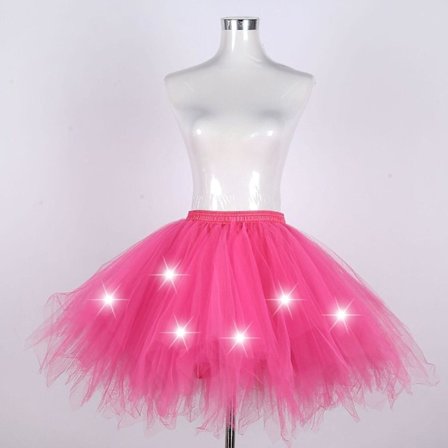 Tutu-paita polttareihin, balettihame, tyllihame, 4 kerrosta ruusunpunainen