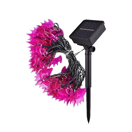 Solar Halloween Dekorativ Grenlykta Spökfestival Dekorativ Lykta Solarslingor Halloweenfest Slingor Flygande Råtta 20/30 Glödlampor