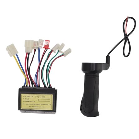 24V 250W børstemotor hastighedsregulator DC børstet motor kontrolboks med gashåndtag til elcykel, trehjulet cykel, scooter