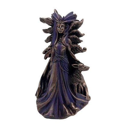Hecate, den græske gudinde for magi, med sine hunde, statuefigur M