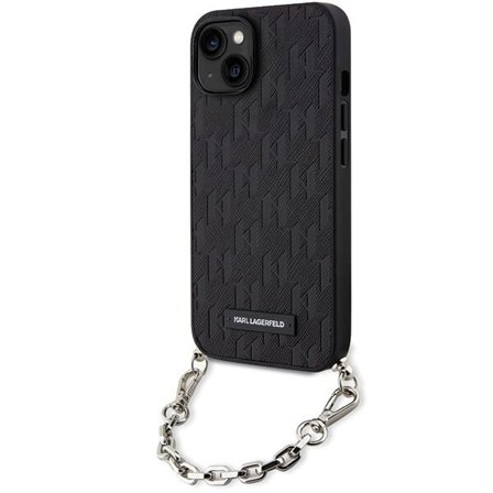 Karl Lagerfeld KLHCP14SSACKLHPK iPhone 14 6,1" sort/sort hardcase Saffiano Monogram Chain