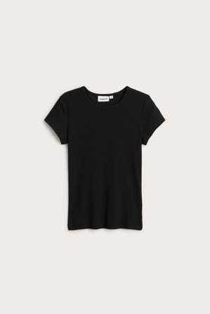 Kappahl | Ribattu t-paita | Musta