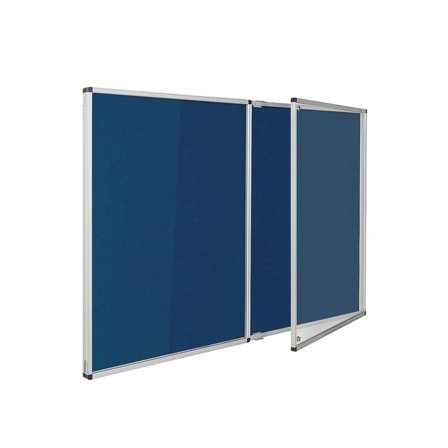 Fire-retardant tamperproof noticeboard, 1800x1200 mm, blue