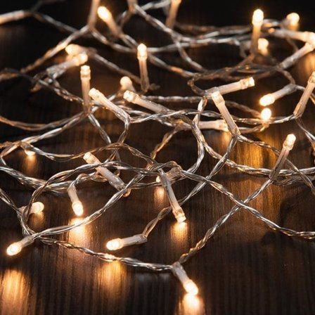 Lämpimän valkoinen LED-valosarja 80 LED – ulko- ja sisäkäyttöön