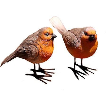 Kunstig fugl i harpiks - Simuleret fugl - Pastorale harpikshåndværk - Dekorationer - Havepynt