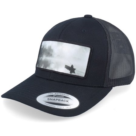 Hunter - Svart snapback Caps - Fishing Boat Wide Patch Retro Black Trucker @ Hatstore