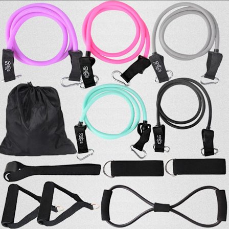 12st Resistance Bands Set Bodybuilding Hem Gym Utrustning Professionell träning Vikt Fitness Elastiska gummiband Expander