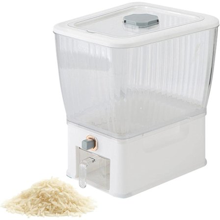 Risdispenser, 11l Korn Dispenser 1 stk. Korn Dispenser Risbøtte, Korn Dispenser Benkeplate Ris Oppbevaringsbeholdere