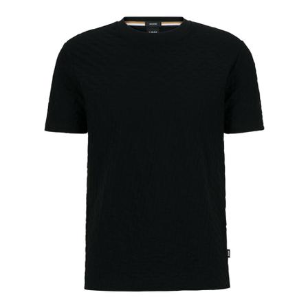 Hugo Boss T-Shirts , Zwart , Heren , Maat: S