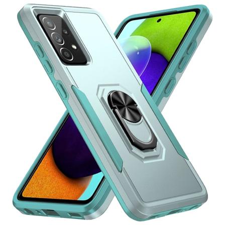 Samsung Galaxy A52 4g/5g/a52s 5g Defender -sarjan hyvin suojattu PC + TPU-puhelimen cover Py riv rengas Kickstand case Green Green