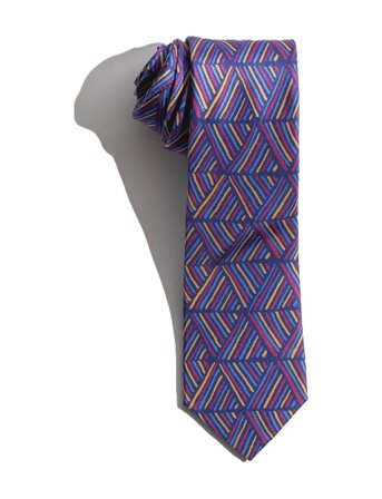AN IVY | Malik Navy Burgundy Blue Silk Tie | ONE SIZE