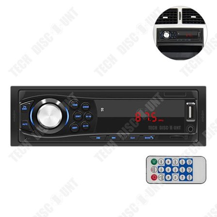 Autoradio Bluetooth - TECH DISCOUNT - TD - 12V - MP3 - Handsfree-samtal - AUX-ingång