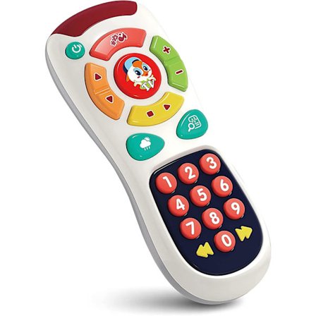 Min fjärrkontroll, mitt program Baby fjärrkontroll leksak för 6 månader och uppåt 20 unika lärande fjärrkontrollsknappar, spelar babymusikmelodier, 