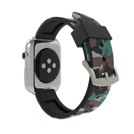 Silikonarmband Apple Watch 38/40/41 mm Kamouflage Grå