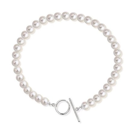 Kvinnors silverhalsband pärlor pärlor krage choker födelsedagspresent SHZNV