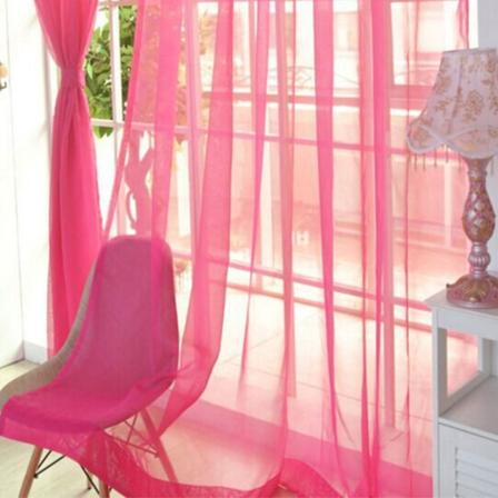 1/2/3/5 Ljusfiltrerande skirgardintransform för fönster Rose Red 1Set