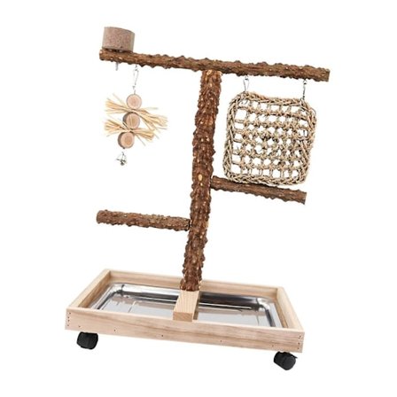 Træ Fuglelegeplads Fugle Aborre Leg til Conures Bur Tilbehør Undulat