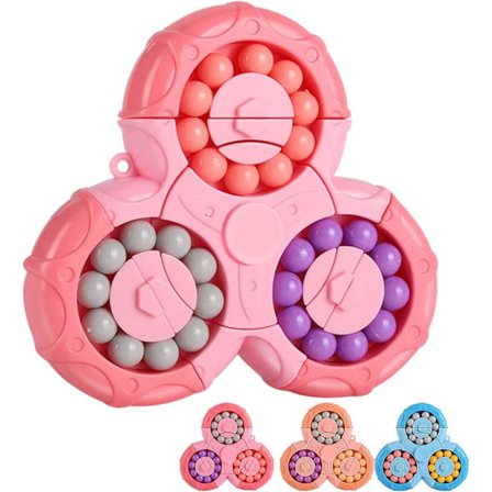 Magisk Snurrende Terning - 3D-puslespil og Snurrelegetøj - Gave til Børn fra 3+ år (Påske/Jul) Rosa