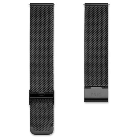 XL Matte Black 20 mm Quick-release Mesh Strap for Men - Watch straps