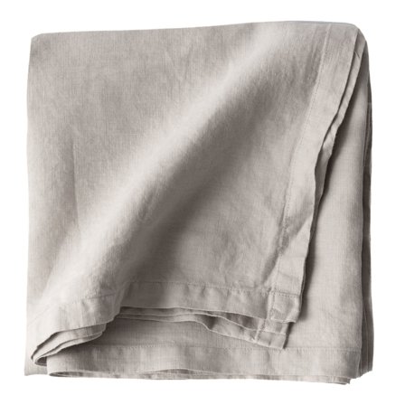 Tell me more Bordduk i lin 145x145 cm, warm grey