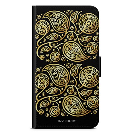 Bjornberry Fodral Samsung Galaxy S21 Ultra- Guld Blommor
