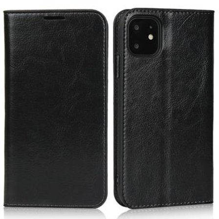 iPhone 11 Läder Plånboksfodral med Stativ - Svart