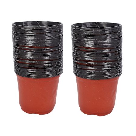 100 st Tvåfärgad Blomkruka Pp Rund Plast Växt Barnkammare Kruka