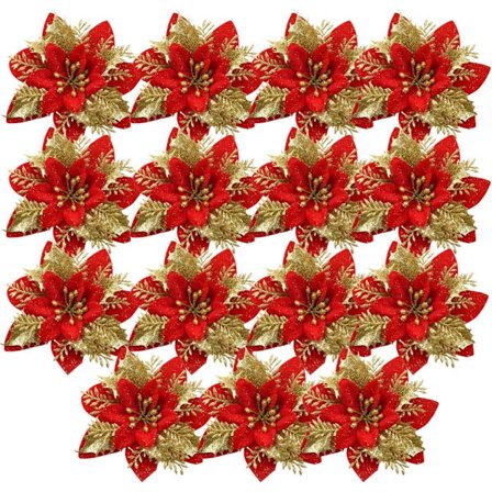 15 stycken konstgjord julstjärna Juldekoration Ar