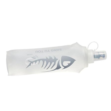 Kokoontaittuva vesipussi Kannettava Ultralight TPU Pehmeä kolvi Vesipullo Ulkoilu Urheilu Retkeily Taitettava vesipussi 500ml kirkas väri