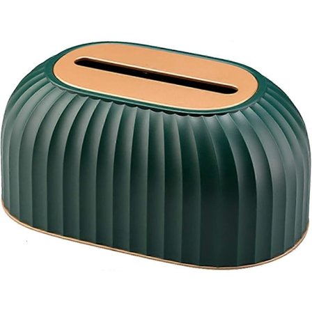 Plastik Kleenexboks med Låg, Stribet Kleenexboks, Kleenexdispenser, Dekorativ Kleenexholder