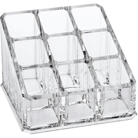 9 rum Gennemsigtig Akryl Læbestiftholder Til Makeup-organisatorer og Opbevaring Gennemsigtig Kosmetik TWU