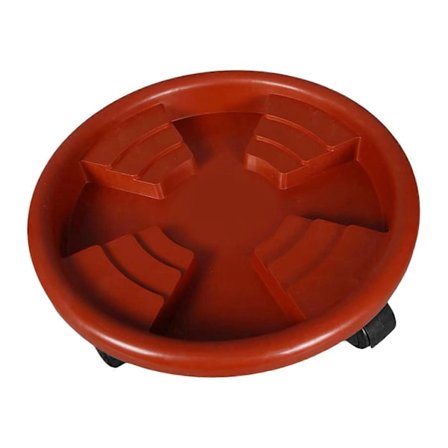 Plantevogn med hjul Plantebakke Rulle Underskål Multifunktionel Rund Blomsterpotte Flytter til Indendørs Udendørs Have