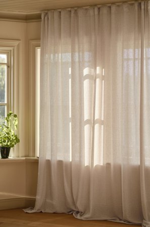 Jotex - Bouclégardin 1-lengde Ekstra Bred Linbeige - BELLA - Kjøp Multifunksjonsgardiner hos Jotex