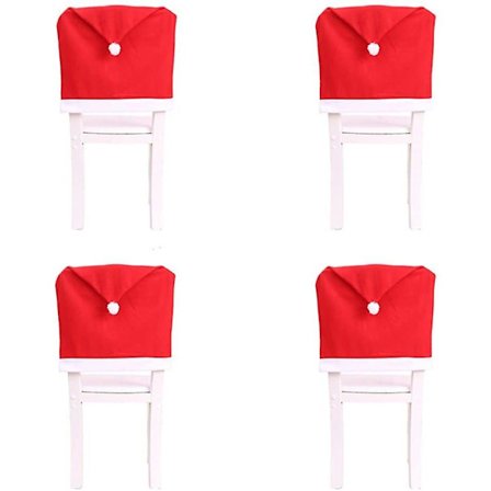 4 st Premium Stolsöverdrag Kompatibla med Jul - Juldekoration Kompatibel med Stolar - Juldesign Stolsöverdrag - Stolsöverdrag
