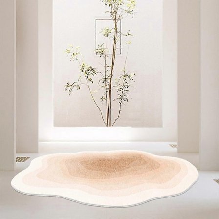 Nordisk stil blødt tæppe stue tæppe soveværelse tæppe uregelmæssig sky-formet sofa kaffebord gulvtæppe indgangsdør måtte - perfekt