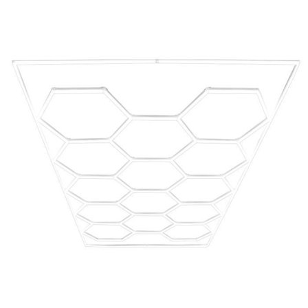 Hexagonal LED-taklampa 14 Lampor & Ram Garage Store Room Honeycomb