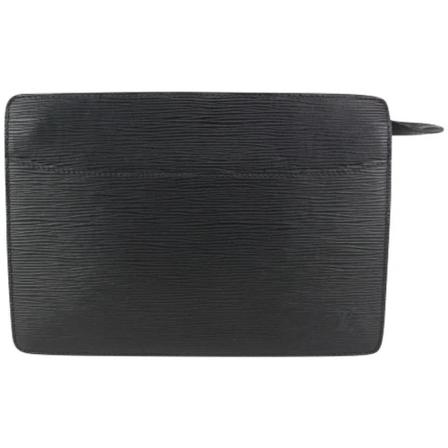 Louis Vuitton Vintage Pre-owned Leather louis-vuitton-Tass , Zwart , Dames , Maat: ONE Size Vintage Tassen