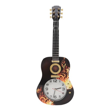 Veggklokke Stille Simulering Ukulele Formet Dekorativ Vekkerklokke for Soverom Student Sovesal Kontor 5681 Ukulele (46x17.5x4.5cm / 18.1x6.9x1.8in)